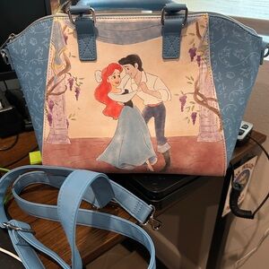 Loungefly Disney The Little Mermaid Ariel & Eric Dancing Satchel Bag LIGHT BLUE